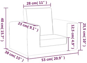 Jasnoszary fotel dla dzieci - Hring 3X