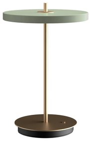 Jasnozielona lampa stołowa LED ze ściemniaczem i metalowym kloszem (wysokość 31 cm) Asteria Move – UMAGE