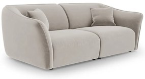 Beżowa aksamitna sofa 206 cm Tokyo – Cosmopolitan Design