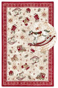 Czerwony dywan z mieszanki bawełny ze świątecznym motywem 50x80 cm Toy's Delight Red Christmas – Villeroy&amp;Boch