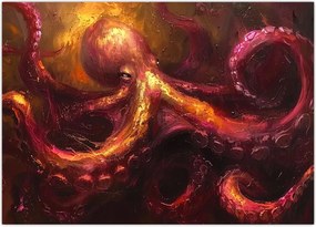 Obraz - Ośmiornica, obraz olejny (70x50 cm)