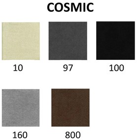 Nowoczesne łóżko kontynentalne BRUNO 200 cm z dużymi pojemnikami na pościel - szare Cosmic 160