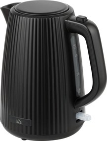 HOMCOM Elektryczny czajnik, 1,7 l, funkcja szybkiego gotowania, 2025 W, z wyjmowanym filtrem kamienia, automatyczne wyłączanie, czarny | Aosom PL