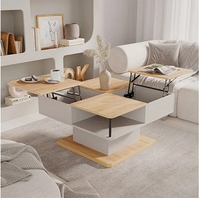 Stolik kawowy beżowy 80x45x80 movira