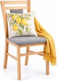 Krzesło drewniane tapicerowane dąb miodowy W0-B93