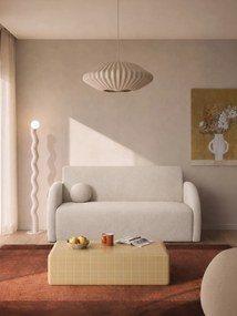 Sofa rozkładana Nubi trzyosobowa 140 cm z pojemnikiem - jasny beżowy boucle Quelle 03