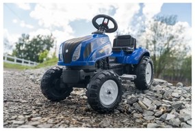 Falk traktor na pedały new holland duży z przyczepką + otwierana maska od 2 lat
