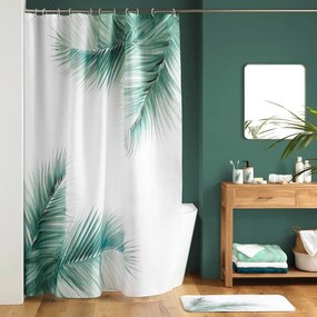 Biało-zielony dywanik łazienkowy do WC 45x45 cm Havane – douceur d'intérieur