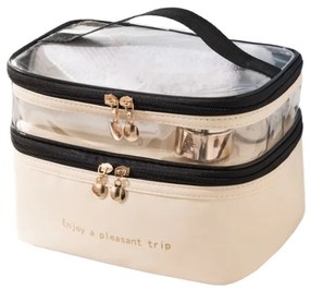 Kosmetyczka FLOORY 17x23 cm, kremowa