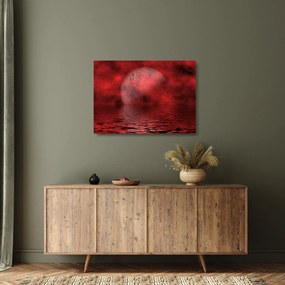 Obraz na szkle - Księżyc na powierzchni (70x50 cm)