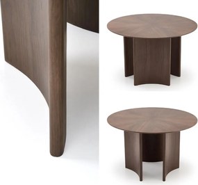 Okrągły orzechowy stół Caldo Halmar