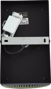 Lampa ścienna Japandi zielona z czarnym IP44 - Jayla