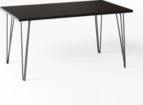 Stół FISK 138 x 80 cm do kuchni, salonu, jadalni Czarny