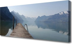 Obraz canvas na ścianę Drewniane Molo nad Jeziorem