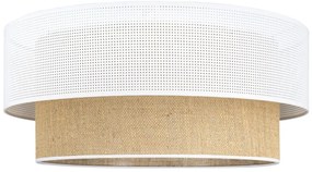 Lampa sufitowa BORHO 1xE27/60W/230V śr. 40 cm biała/juta