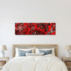 Obraz - Ekspresyjna abstrakcja (170x50 cm)