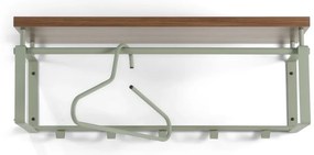 Zielonoszary metalowy wieszak ścienny z półką Rex – Spinder Design