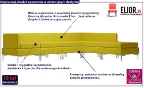 6-częściowy żółty zestaw wypoczynkowy - Marsala 6D