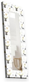 Lustro ścienne z drewnianą ramą 40x120 cm – Wallity