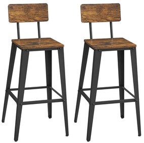 Stołek barowy AVEN brązowy/czarny