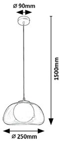 Rabalux 72274 nowoczesny żyrandol wiszący Elowen, przezroczysty, G9, 1x maks. 5 W