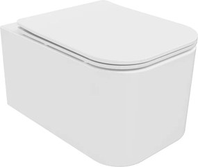 Mexen Elis miska wc Rimless z deską wolnoopadającą slim, duroplast, biała połysk - 30910600