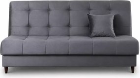 Sofa rozkładana Cypria z pojemnikiem na pościel i funkcją spania – welur Paros, elegancka
