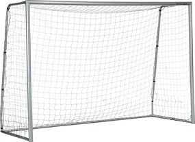 SPORTNOW Bramka piłkarska odporna na warunki atmosferyczne, mocna siatka, stabilna metalowa rama, łatwy montaż, 300 x 200 x 120 cm