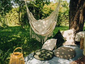 Beżowy fotel wiszący PALAK