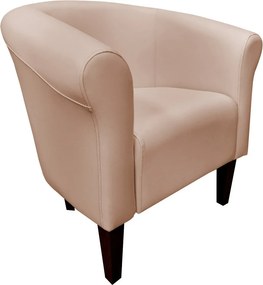 Fotel Milo tkanina Eko-skóra elegancki fotel do salonu i gabinetu : Kolor nogi - Venge, Kolor tkaniny - EKO-SKÓRA - 11D, Wysokość nogi - 20 cm