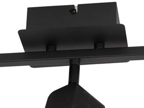 Nowoczesna lampa sufitowa czarna z LED 3-światłowa - Nola Nowoczesny Oswietlenie wewnetrzne