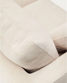 Beżowy narożnik z tkaniny szenilowej (prawostronny/z szezlongiem) Gala – Kave Home