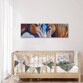 Obraz - Zakochane konie (170x50 cm)