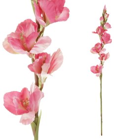 Sztuczny kwiat Gladiola różowy, 10 x 85 x 10 cm