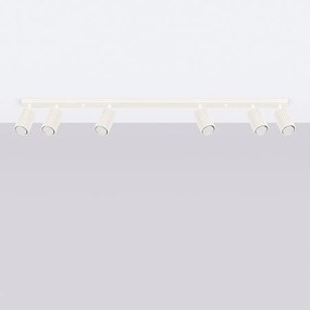 Lampa sufitowa minimalistyczny Gloow, aluminium - 6 źródło światła 4000K - L.117 x H.16.5 cm - beżowy