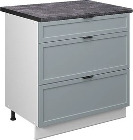 Szafka dolna do kuchni jasnoniebiesko-szary 80x60x82 fame-line