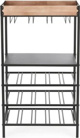 Czarna metalowa szafka na wino liczba butelek 15, 48,5x84,5x34 cm Isaac – Yes Everyday