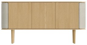 Beżowa niska komoda w dekorze dębu 150x75 cm Treasures – UMAGE