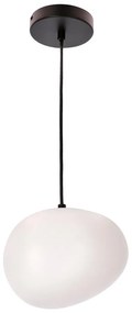 Czarno-biała lampa wisząca Stones – Candellux Lighting
