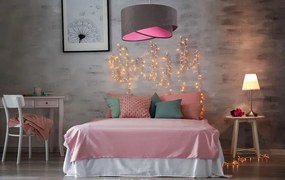 Grafitowo-różowa nowoczesna lampa wisząca - EX991 S6-H96