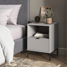 Stolik nocny szary 40x38.1x55 eliza