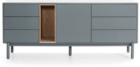 Niebieska/szara niska komoda 180x76 cm Corvo – Teulat