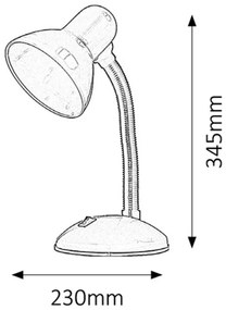 Rabalux 4171 lampa stołowa Dylan, pomarańczowy