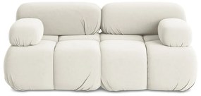 Biała aksamitna sofa modułowa 190 cm Lokua – Makamii