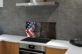 Szklany Panel Amerykański Sztandar Państwowy