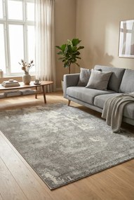 Ciemnoszary dywan nowoczesny przecierany do salonu N8-R67