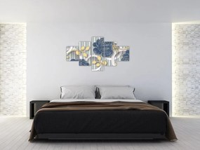 Obraz - róże i koła (125x70 cm)