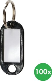 Breloczki do kluczy, 100 szt., czarne