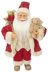 Figurka świąteczna Mikołaj Czerwono-złoty 40cm