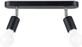 Czarna metalowa lampa sufitowa ø 6 cm Brando – Sollux